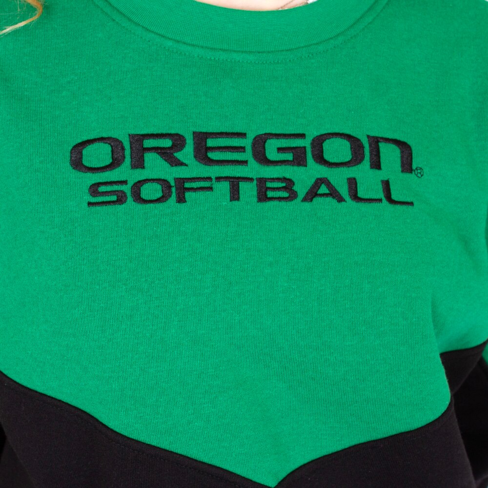 Oregon, Zoozatz, Green, Pullover, Polyester Blend, Women, Softball, Bestie, Pullover, Sweatshirt, 927978